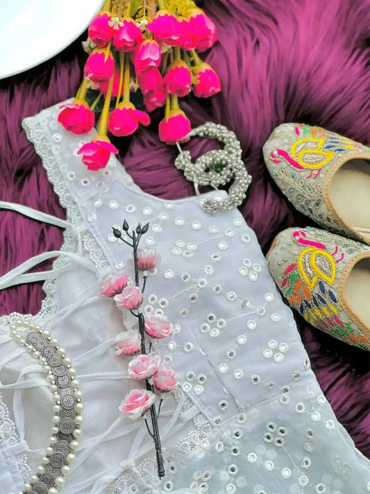 Diamond White Dori Gulnaz Kurta - Passion for Fashion by Shivani