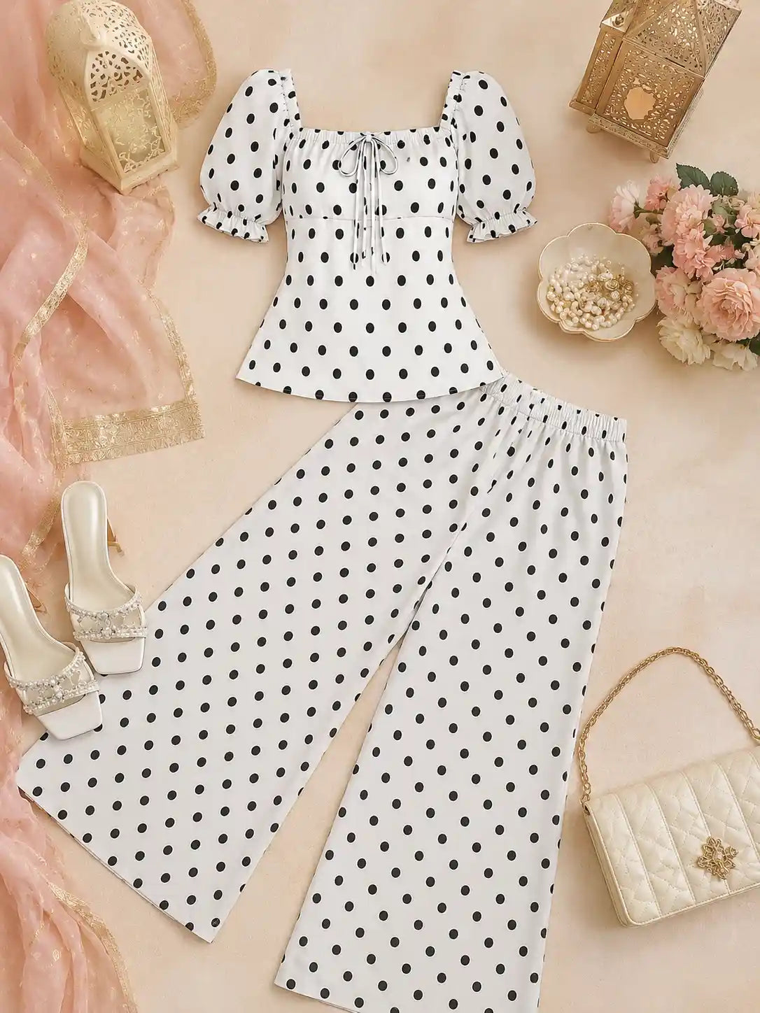 Pretty In Polka Cord Set