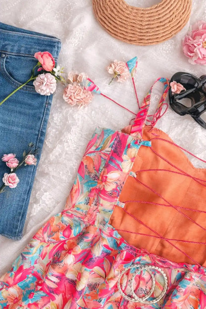 Tropical Bloom Peplum Top