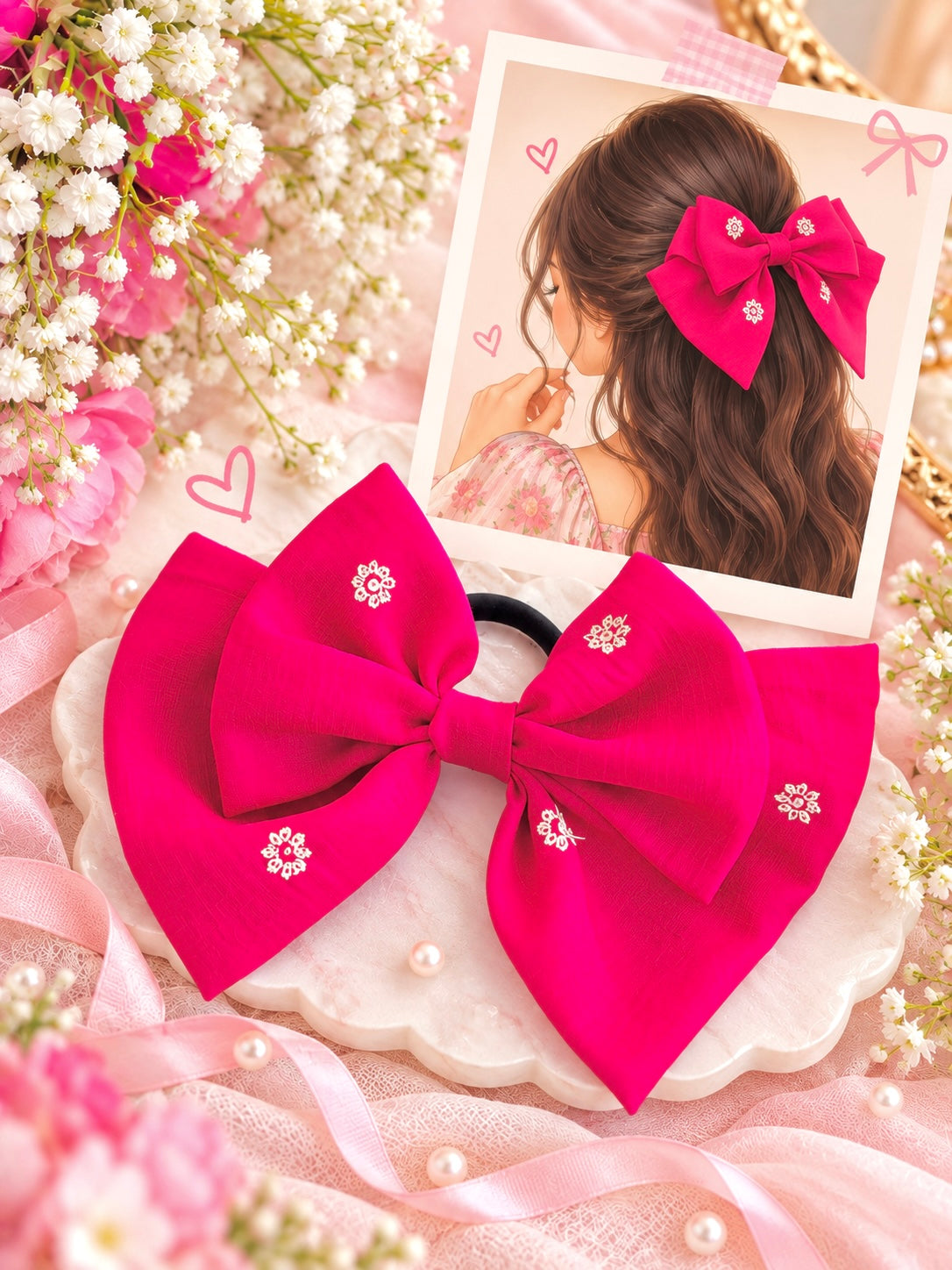 Cute Pink Bow Tie