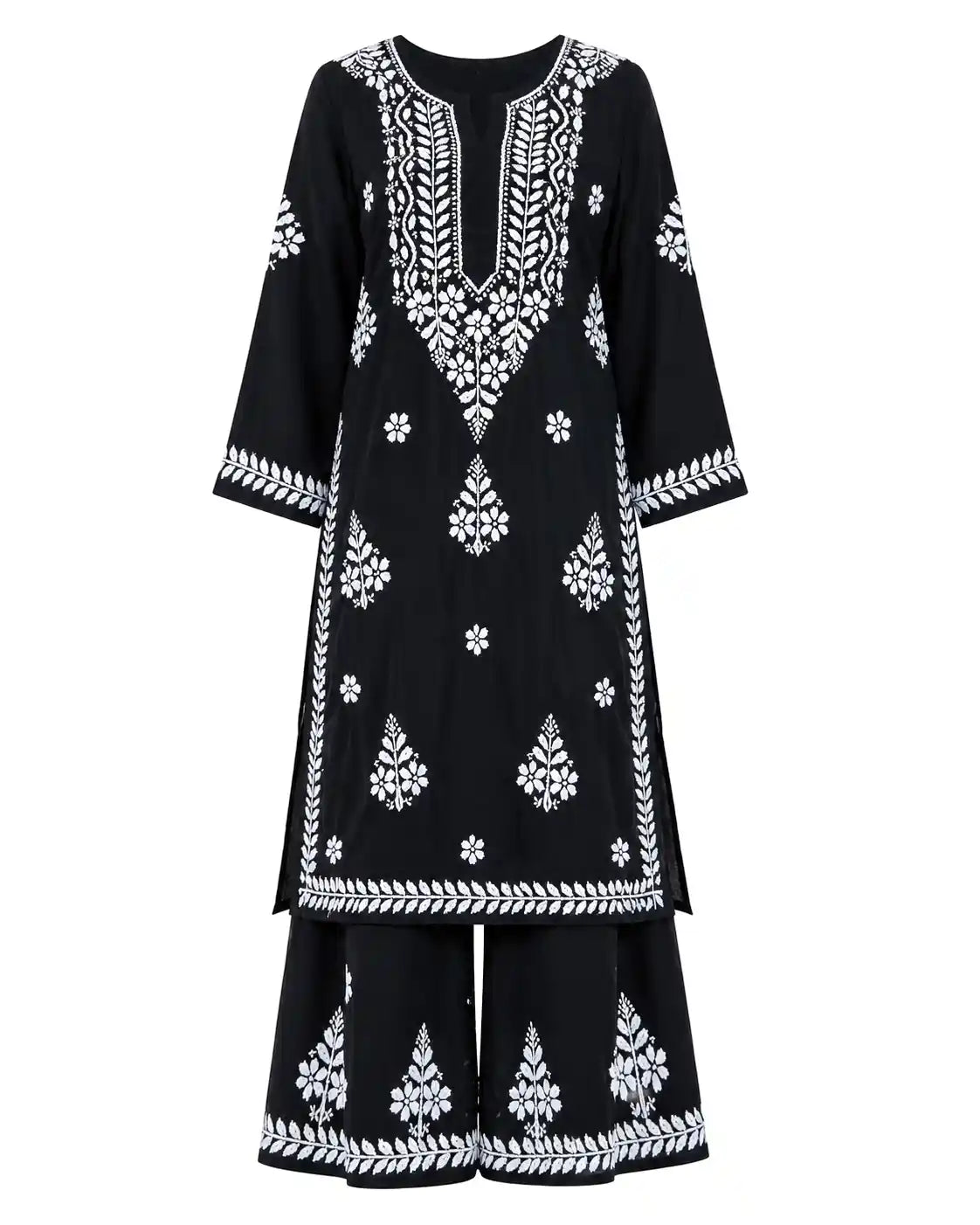 Twilight Black Meher Noor Chikankari Set