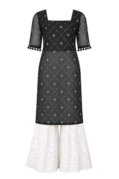 Jaaz Black Embroidered Gulnaz Kurta