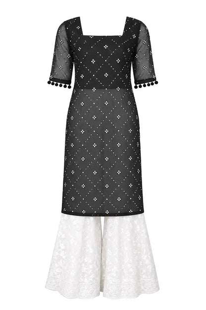 Jaaz Black Embroidered Gulnaz Kurta