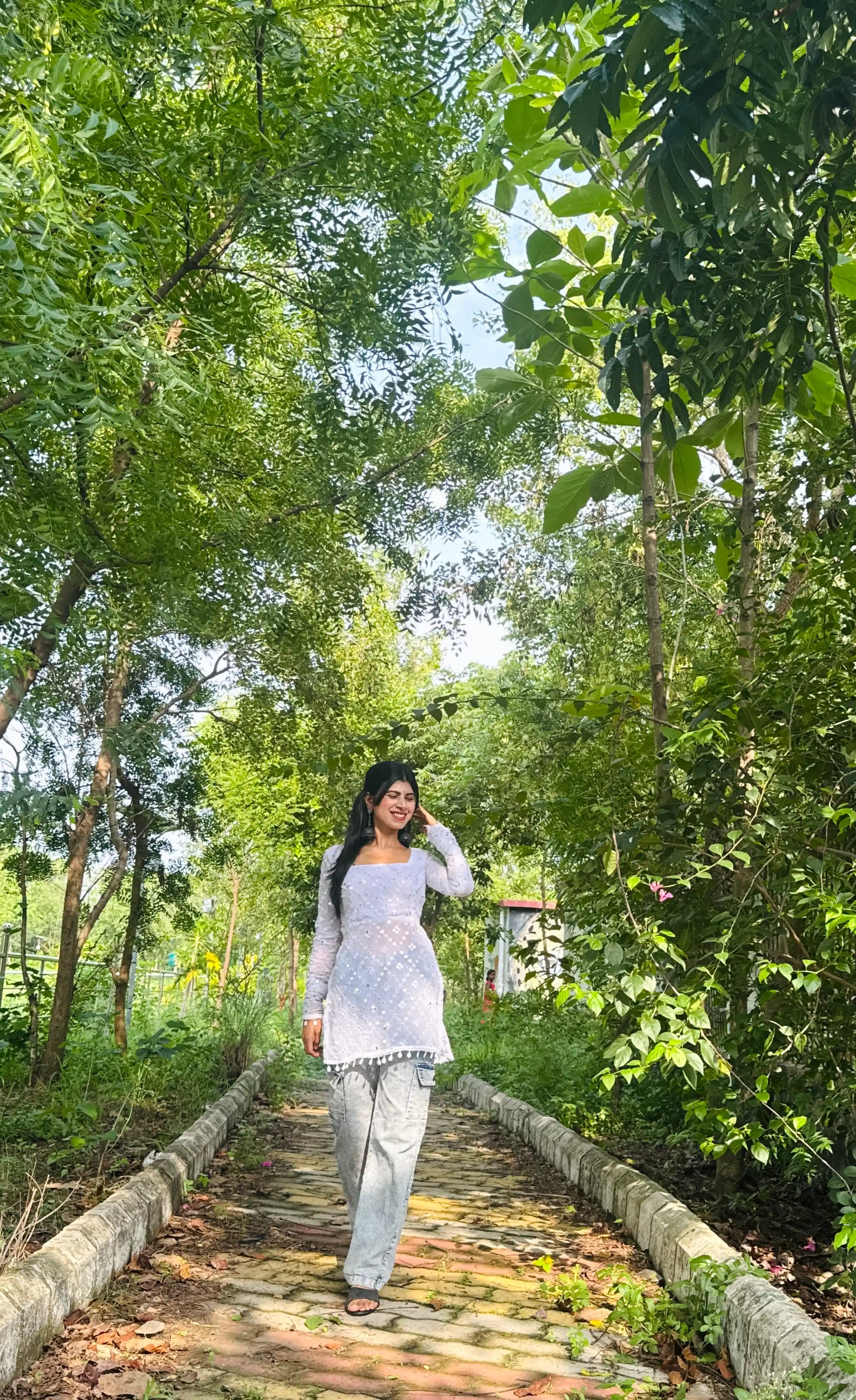 White Mirror Gulnaz Dori Kurta - Passion for Fashion by Shivani