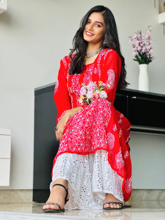 Mahima’s Scarlet Red Meher Anarkali