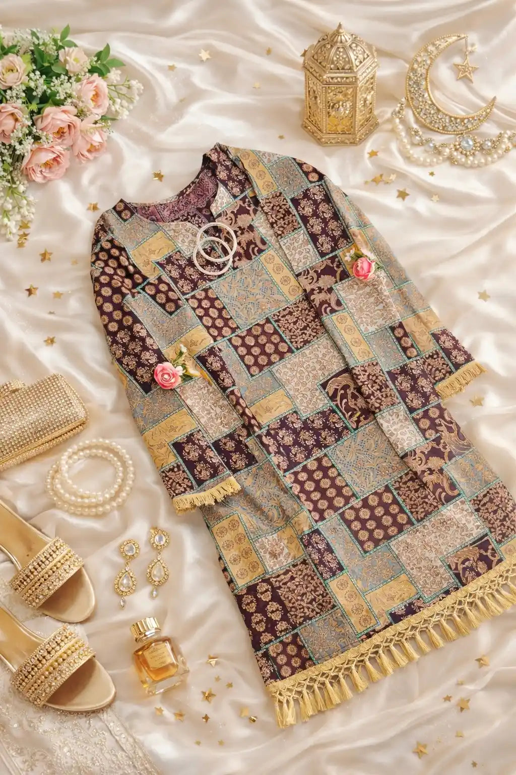 Vintage Mosaic Charm Kurta