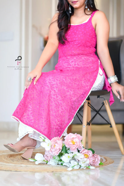 Blossom Blush Pink Embroidered Gulnaz Kurta