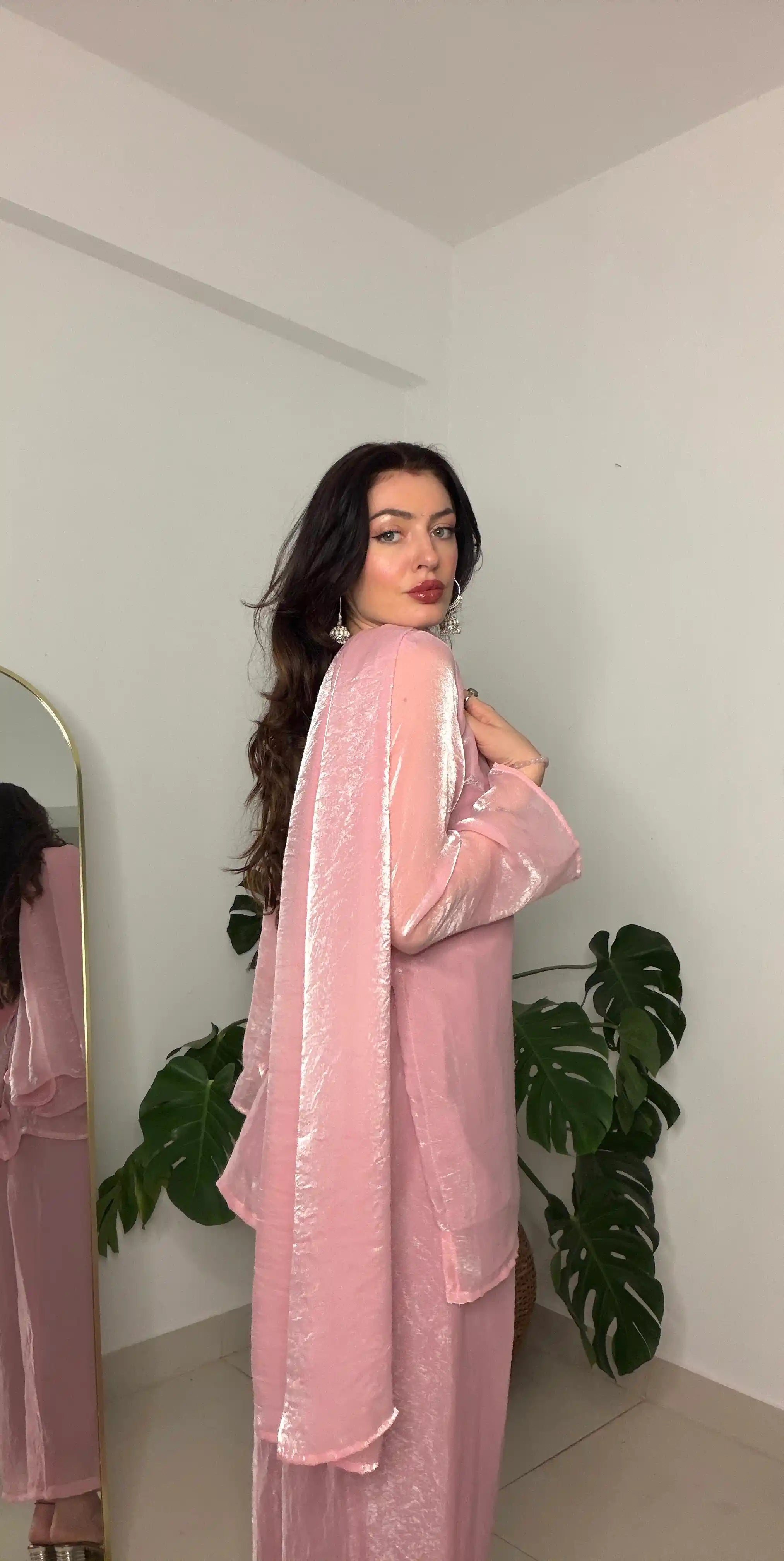 Blush Pink Back Tie Gulnaz Set
