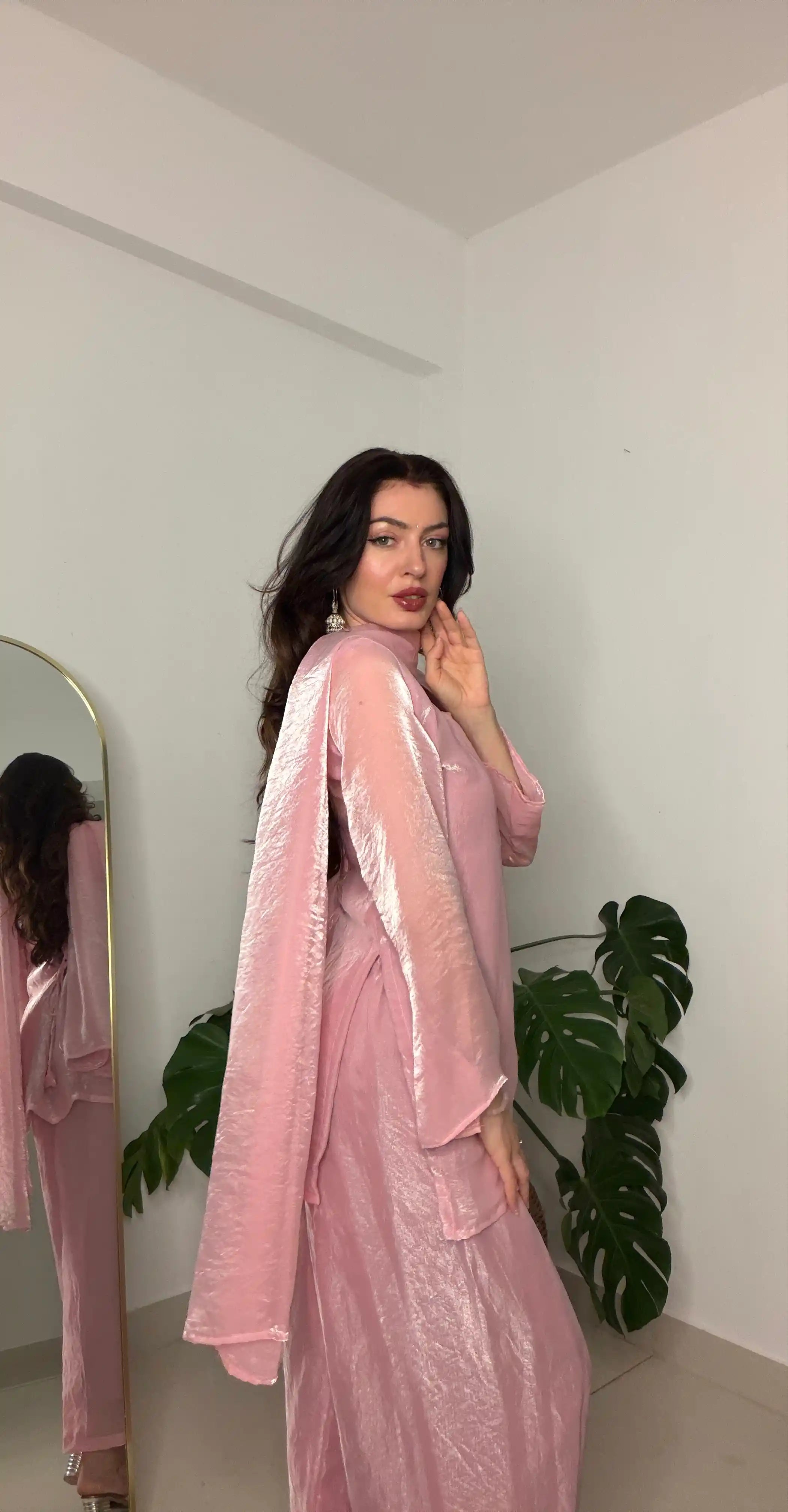 Blush Pink Back Tie Gulnaz Set