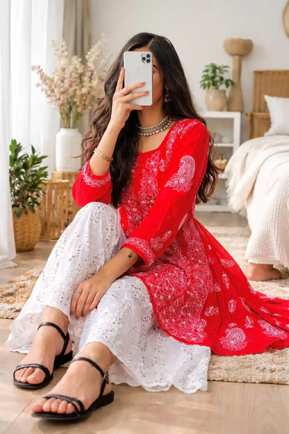 Mahima’s Scarlet Red Meher Anarkali