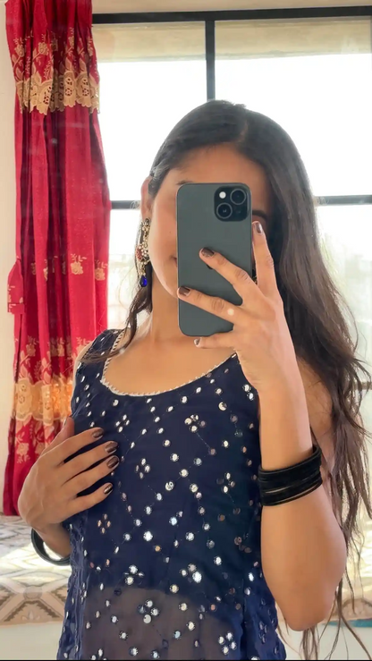 Pinal’s Blue Mirror Gulnaz Kurta