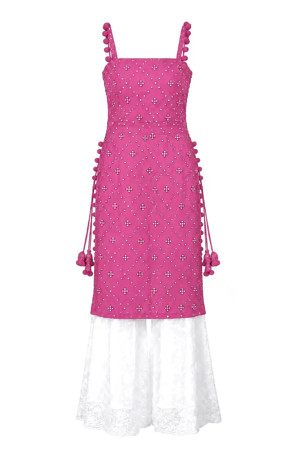 Gulnaz Fuchsia Bloom Embroidered Kurta