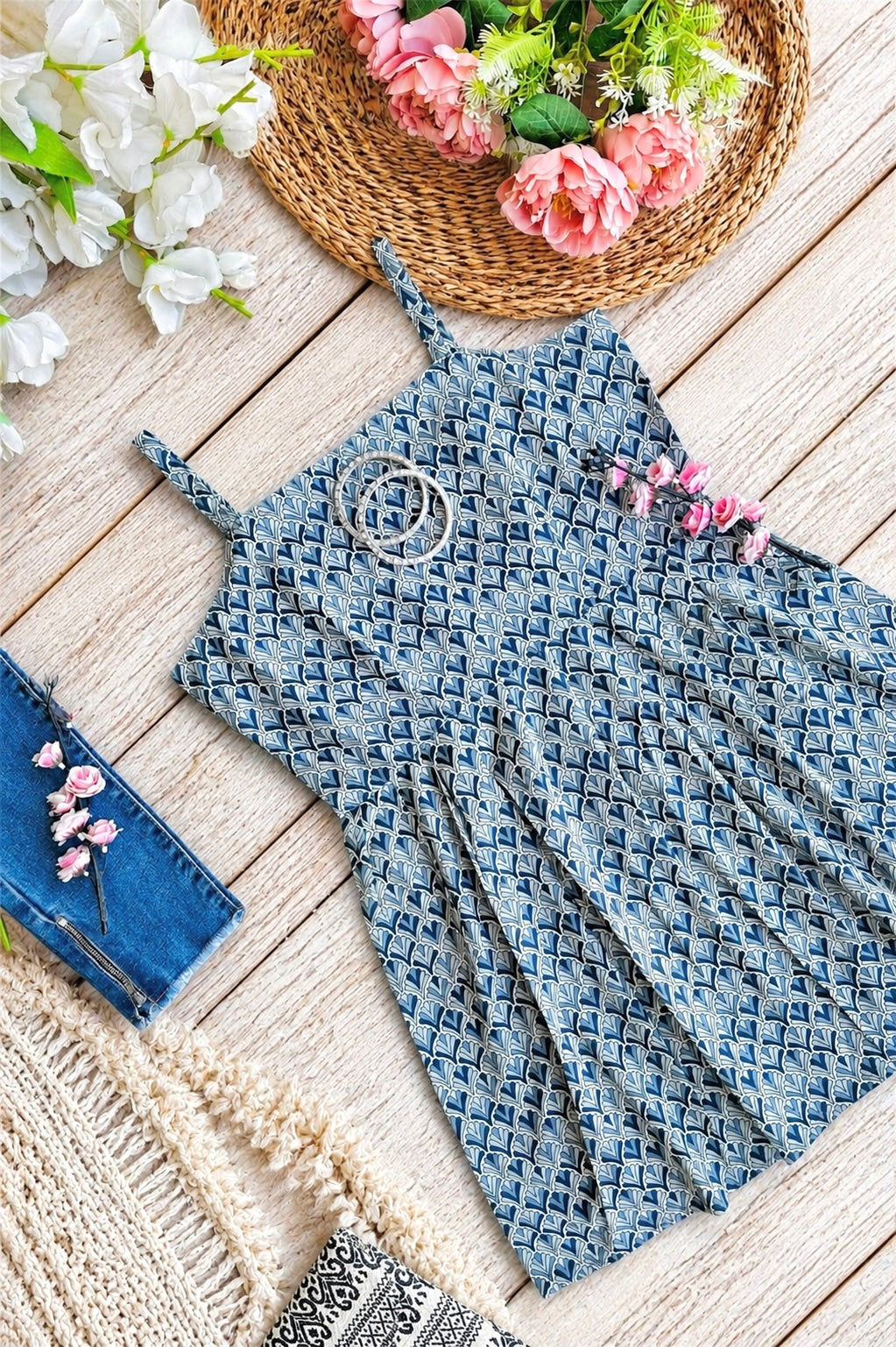 Blush Grey Jaipuri Short Top