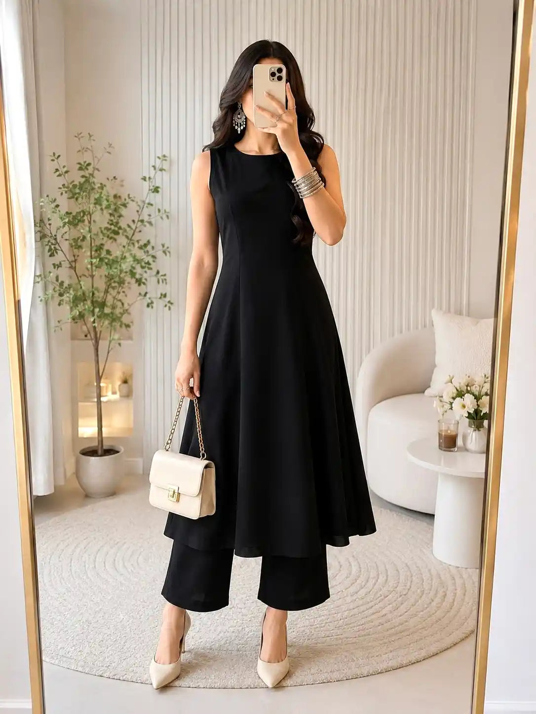 Classy Black Gulnaz Kurta Set