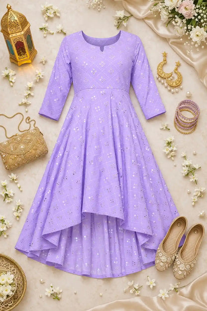 Daisy Lilac Mirror Gulnaz Kurta