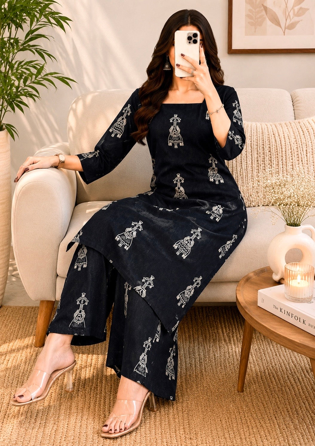 Meher Indigo Ethnic Print Kurta Set