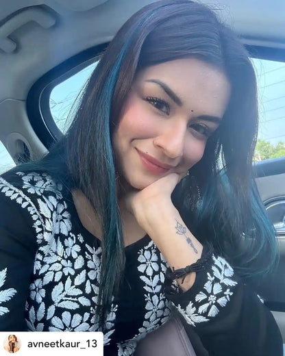Swati’s Black Gulzar Chikan Kurta