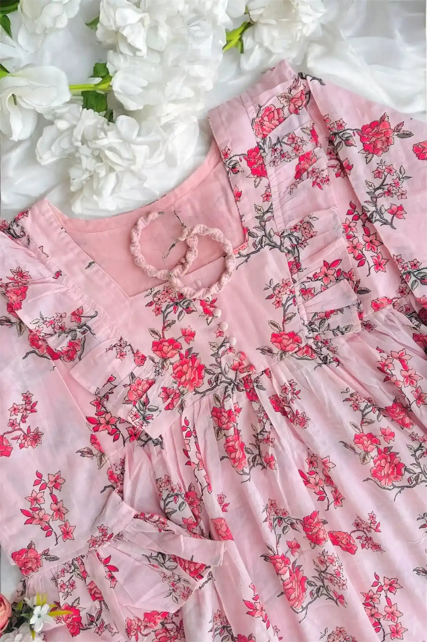 Pretty Pink Frill Peplum Top