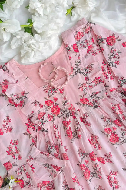 Pretty Pink Frill Peplum Top