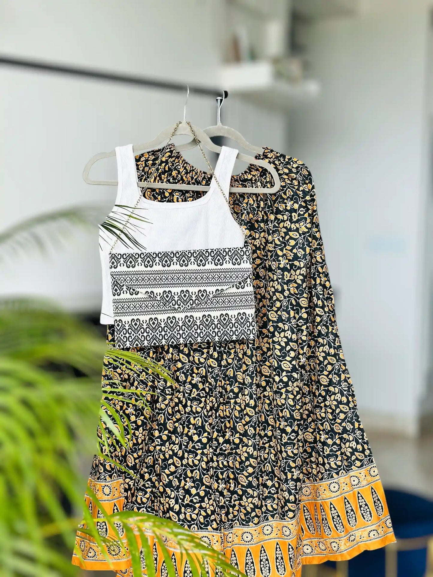 Mustard Kalamkari Jaipuri Twirl Skirt