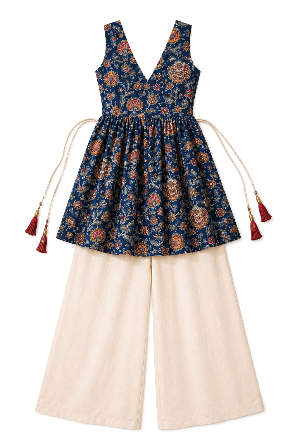 Blue Kalamkari Gulnaz Short Kurta