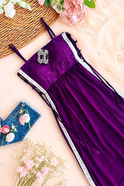 Rosy Wine Gulnaz Embroidered Kurta