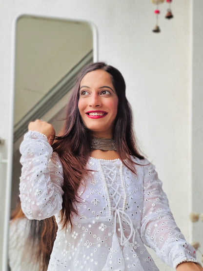 Ivory White Dori Gulnaz Kurta