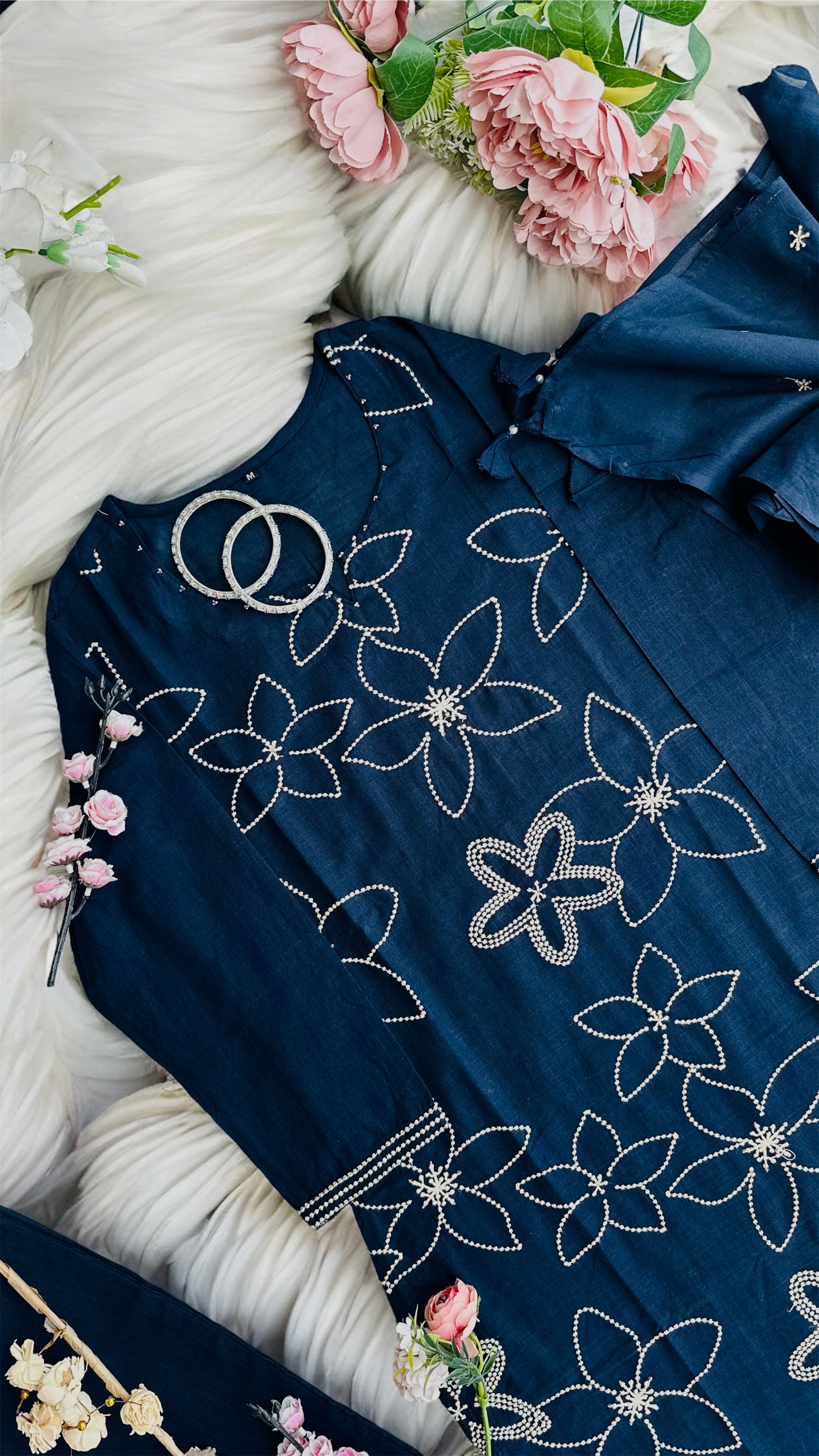 Meher’s Midnight Embroidered Suit Set