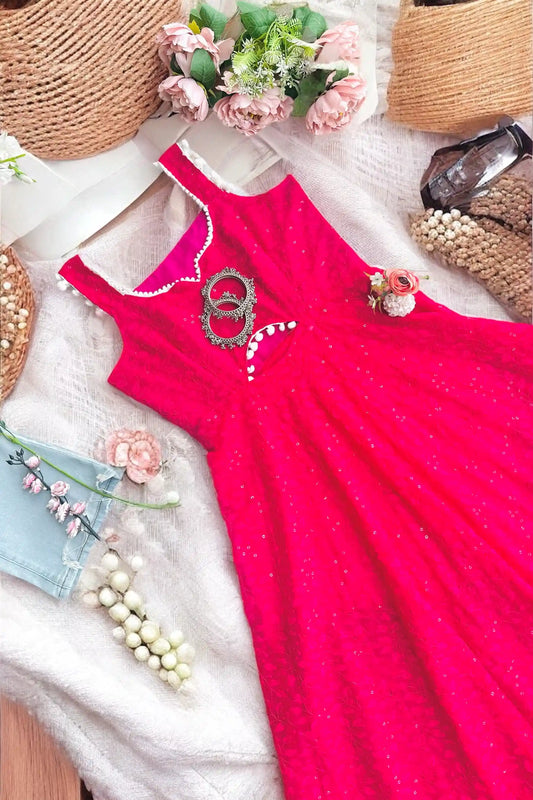 Blush Pink Embroidered Gulnaz Anarkali