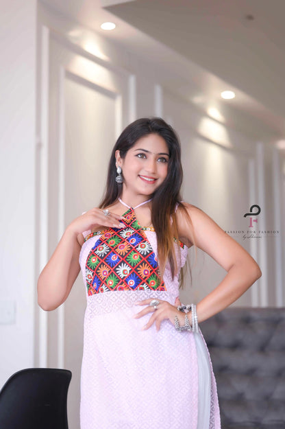 Blossom Pink Embroidered Gulnaz Kurta