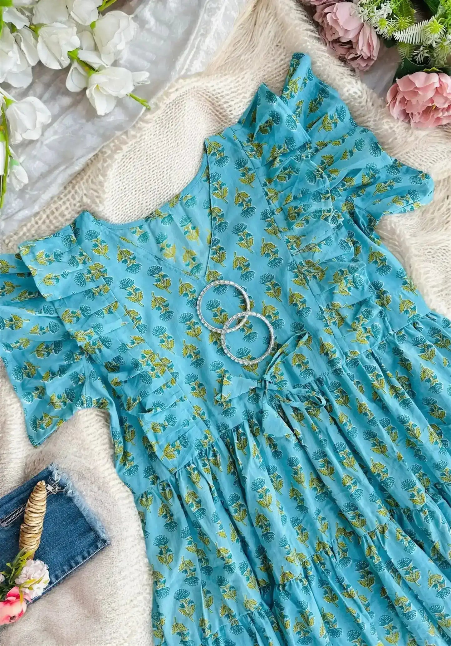 Bluebell Bloom Tiered Summer Dress