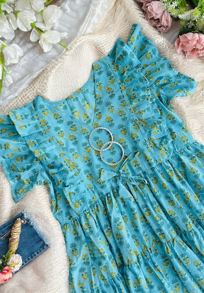Bluebell Bloom Tiered Summer Dress