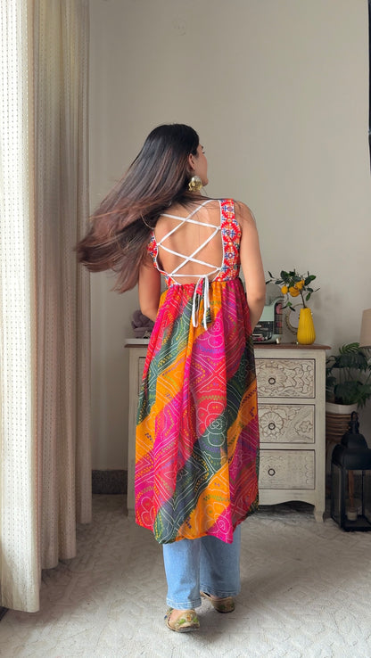 Swati’s Rangreza Back-Tie Kurti