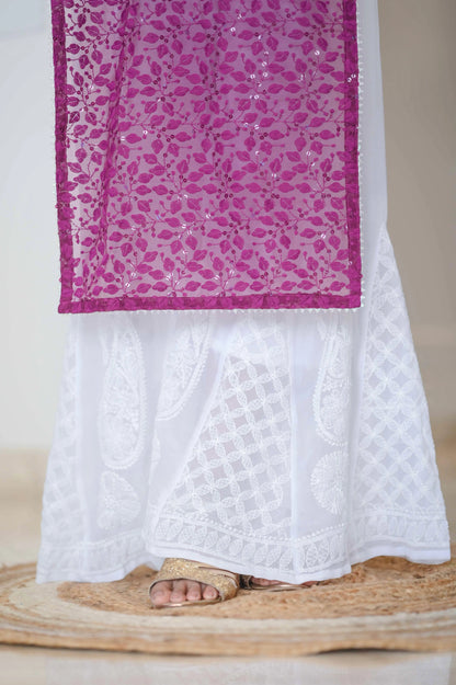 Sunlit Wine Gulnaz Embroidered Kurta