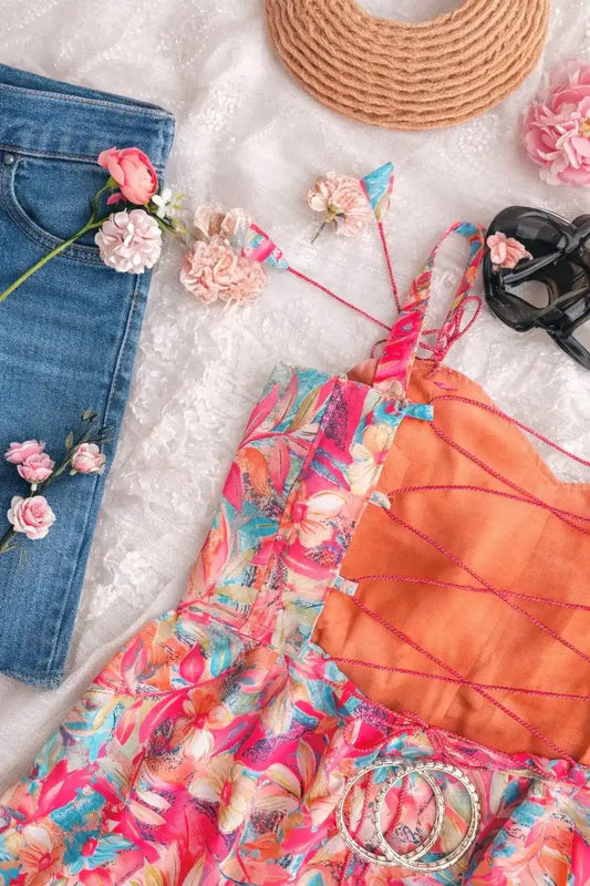 Tropical Bloom Peplum Top