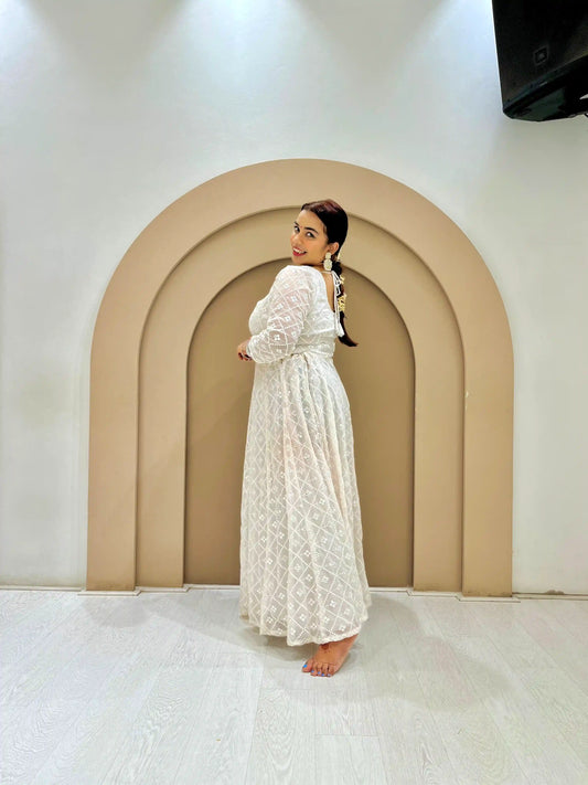 Nupur’s White Gulnaz Skirt Ensemble