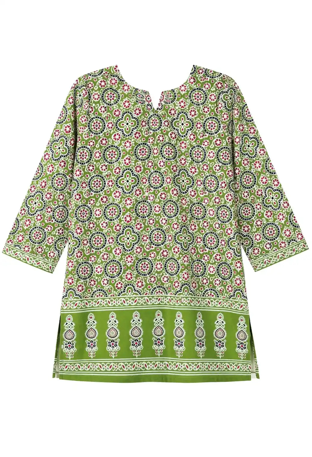 Green Jaipuri Budget Short Kurta