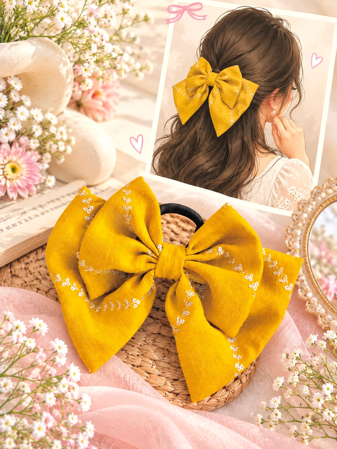 Cute Mustard Bow Tie