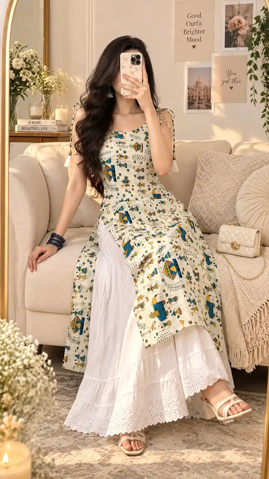 Jaipuri Handblock Style Printed Kurta