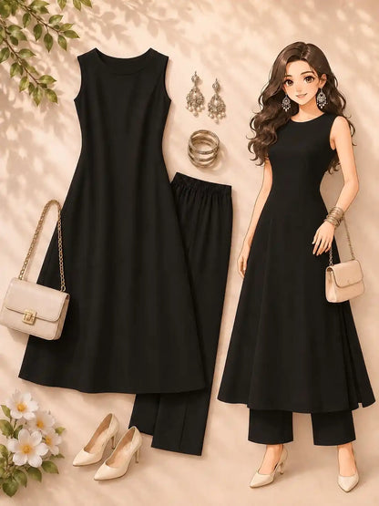 Classy Black Gulnaz Kurta Set