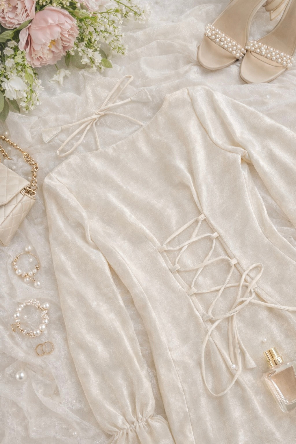 Ivory Tie Back Gulnaz Set