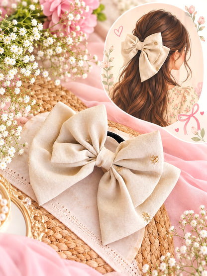 Cute Beige Bow Tie