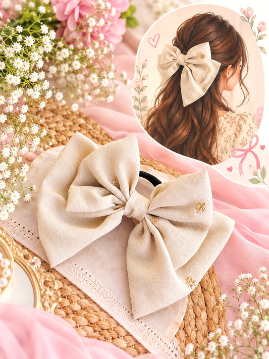 Cute Beige Bow Tie