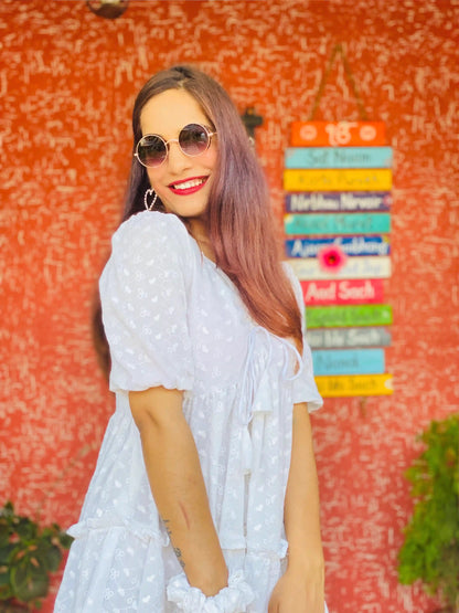 Snow Bloom Tiered Dress - Passion for Fashion by Shivani
