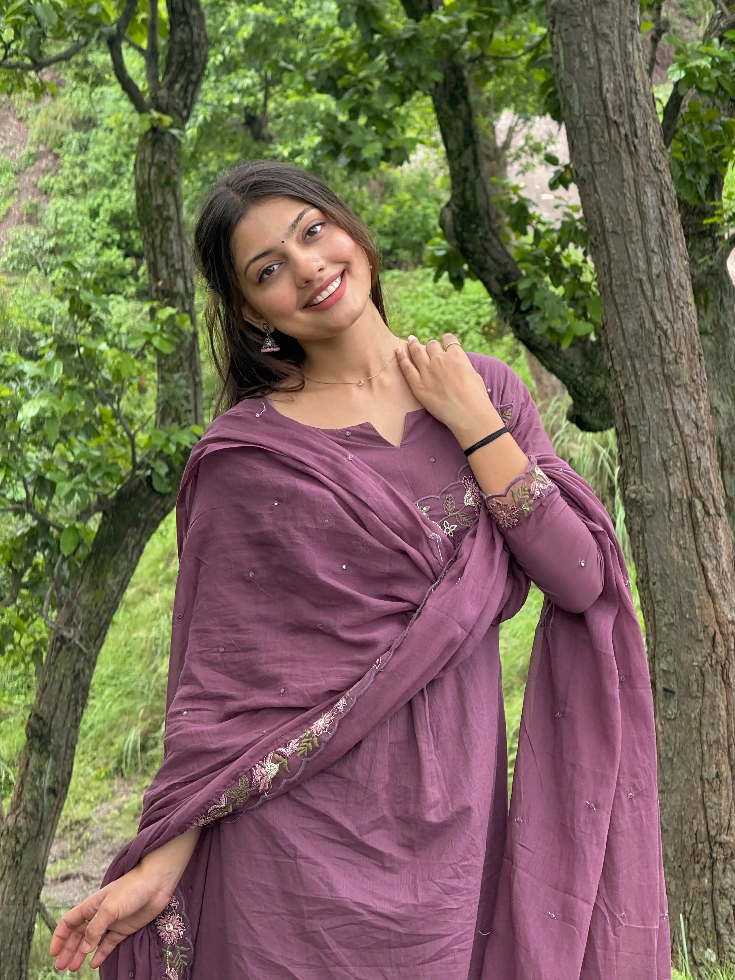 Gulbahaar Mauve Meher Suit Set