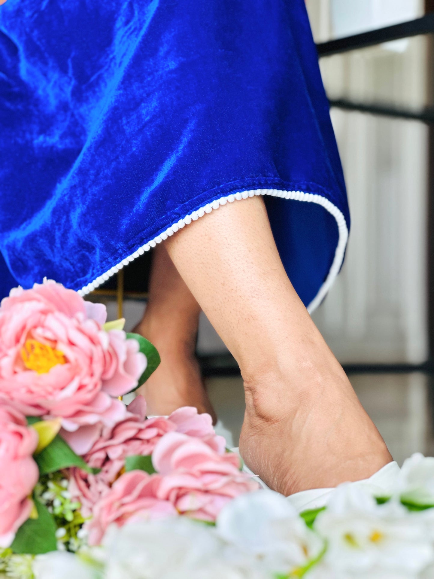 Royal Sapphire Velvet Dress