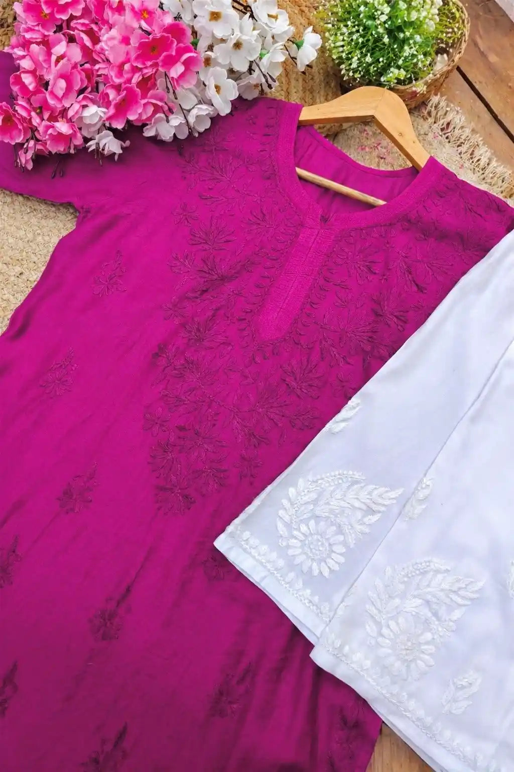 Blush Purple Chanderi Nazakat Kurta