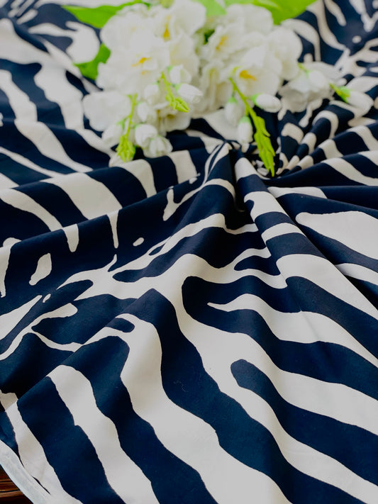 Zebra Printed All Season Long Jaipuri Blanket