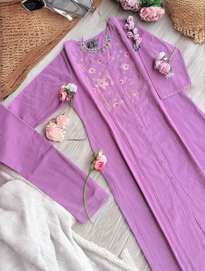 Lilac Embroidered Meher Suit Set - Passion for Fashion by Shivani