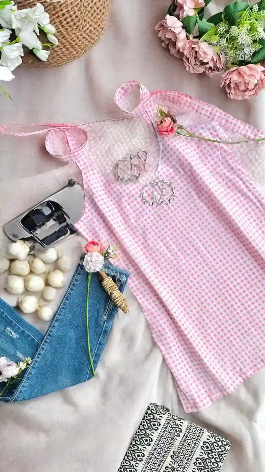 Blush Gingham Daydream Top